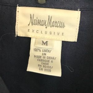 Neiman Marcus Exclusive 100% Linen Embroidered Top